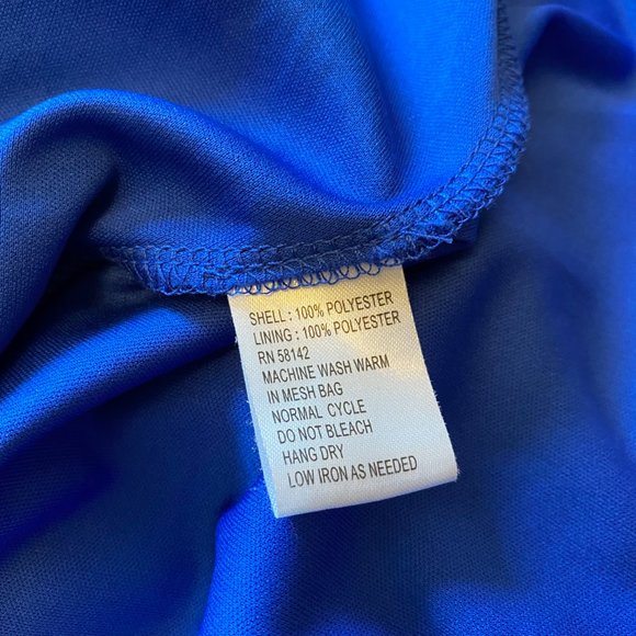 London Times Blue Lace Dress - Size 4P - Picture 16 of 16